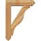 Ekena Millwork Funston Arts and Crafts Rough Sawn Bracket w/ Offset Brace, Western Red Cedar, 6"W x 22"D x 30"H BKT0604X22X30FST03RWR - alternate 3